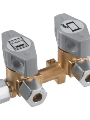 Dvoucestný uzavíratelný ventil GOK - vstup 8 mm, výstupy 8 mm Nová Kolekce