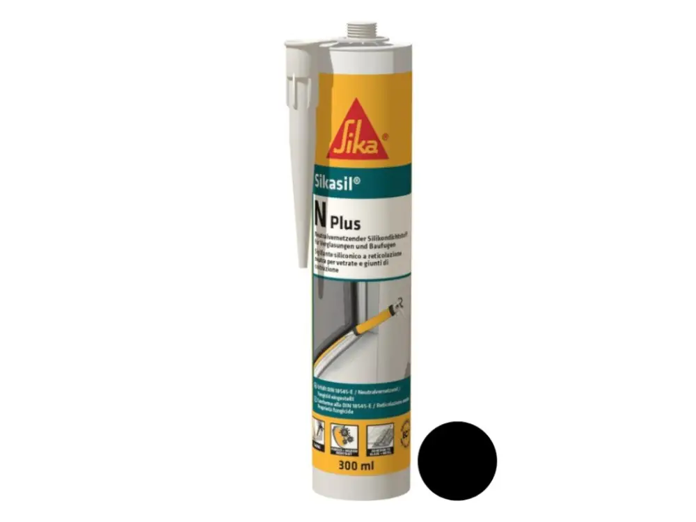 Sikasil-N Plus, kartuše 300 ml, černý Cenově Výhodný