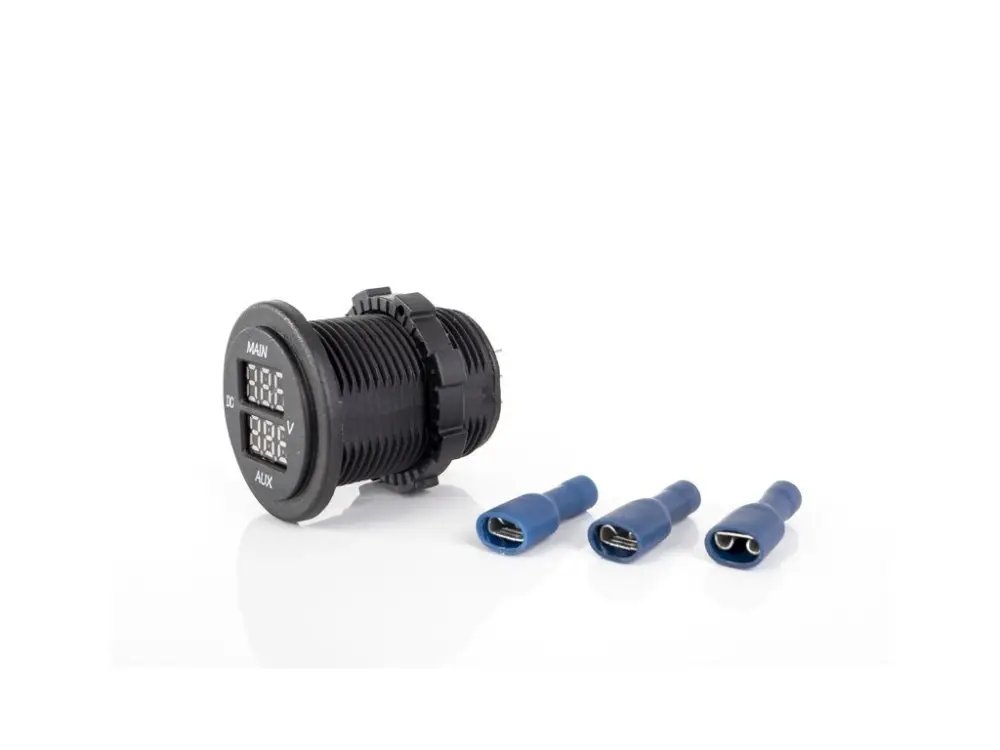Duální LED voltmetr Carbest - pro dvě baterie Sezónní Sleva