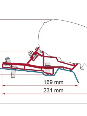 Jen Po Omezenou Doba Fiamma Adapter Ford Transit Van H2L3, 320cm