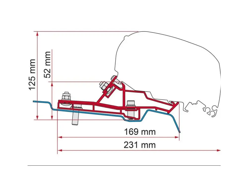 Jen Po Omezenou Doba Fiamma Adapter Ford Transit Van H2L3, 320cm