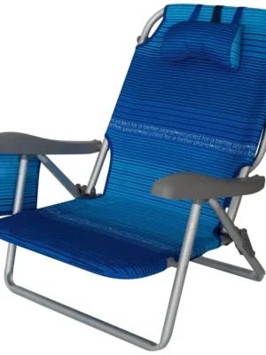 Bezpečná Platba Plážové lehátko EuroTrail PEREZ BEACH RECYCLED