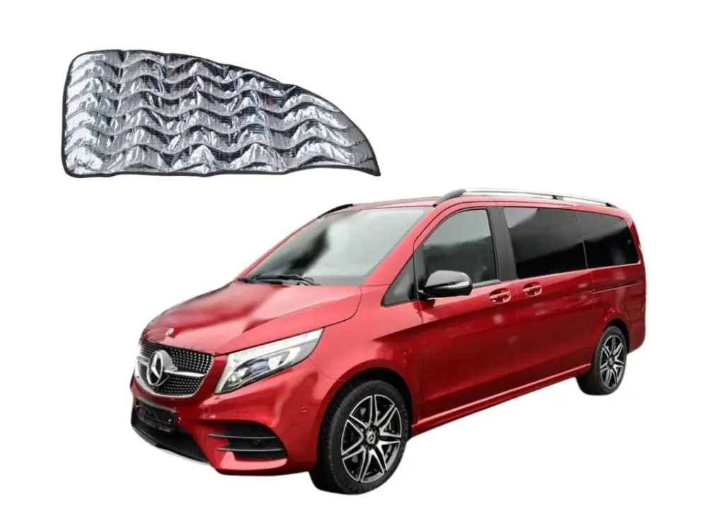 Expresní Doručení Vnitřní termoclony pro Mercedes Benz V Classe od roku 2014 s komfortním obložením KR + DR + Extra dlouhý - druhá jakost