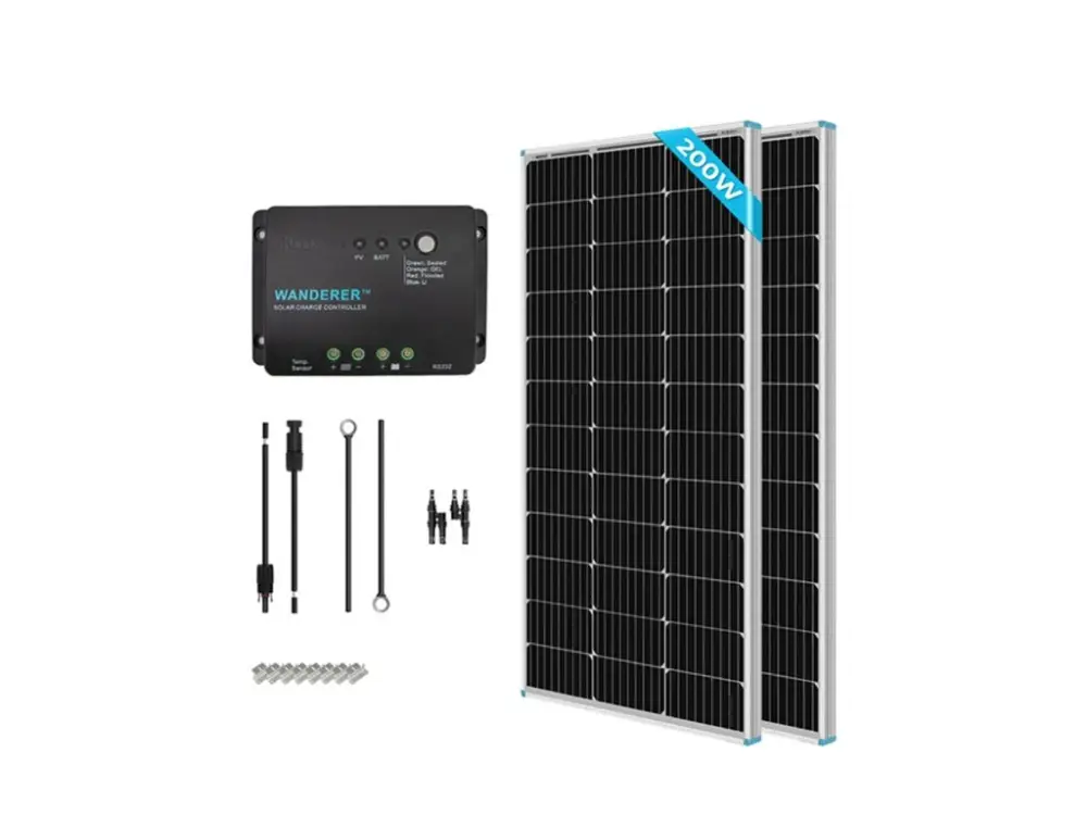 Tovární Cena Renogy solární set 200W 12V s 30A PWM regulátorem nabíjení