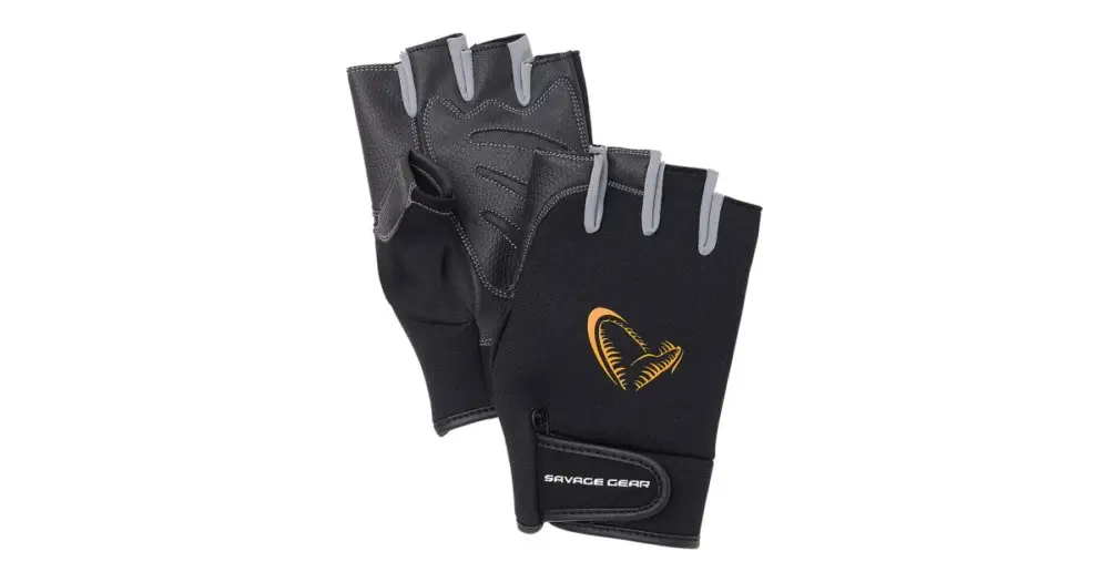 Savage Gear Rukavice Neoprene Half Finger Black - L Omezená Nabídka