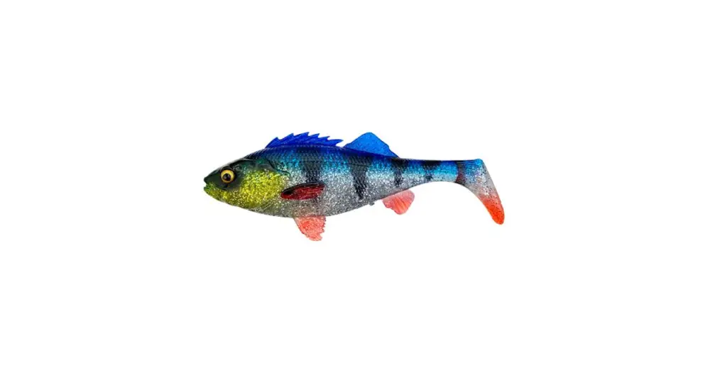 Hit Sezóny Savage Gear Gumová Nástraha 4D Perch Shad Blue Silver - 12,5 cm 20 g