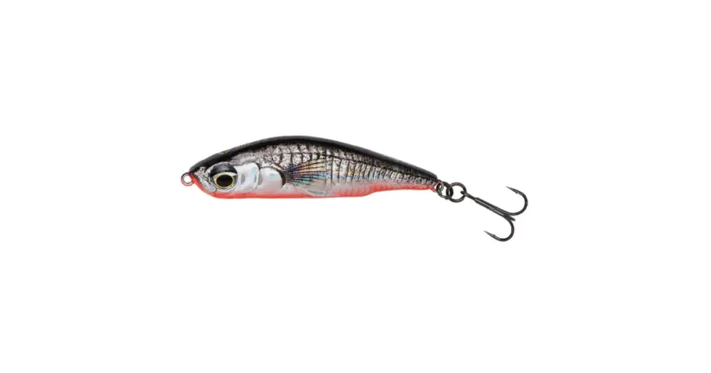 Savage Gear Wobler 3D Sticklebait Pencil Sinking Black Red Výprodej