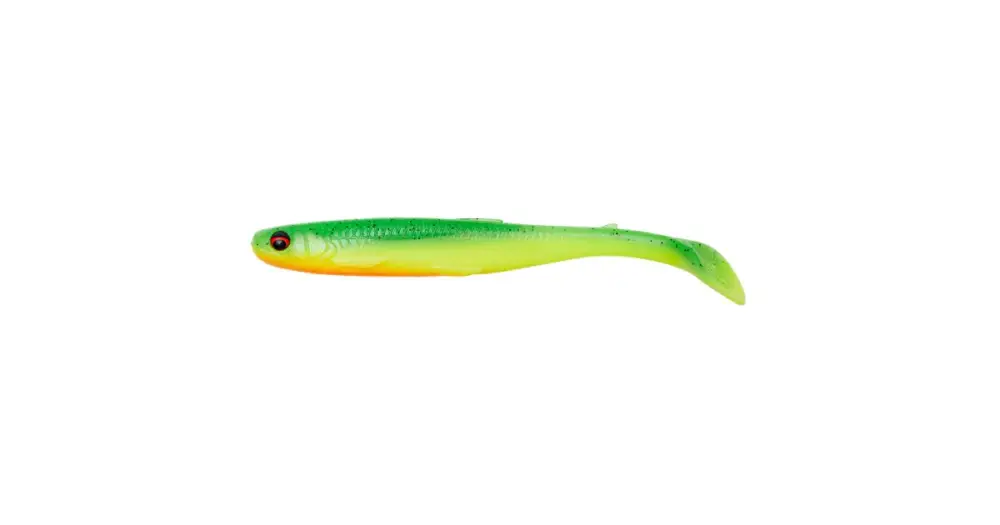 Akce Savage Gear Gumová Nástraha Slender ScoopL Shad Green Yellow - 9 cm 4 g