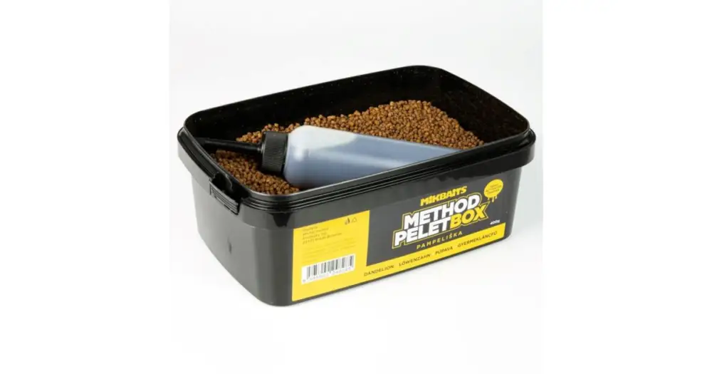 Cenová Bomba Mikbaits Method Pelet Box 400 g + 120 ml Activator - Pampeliška