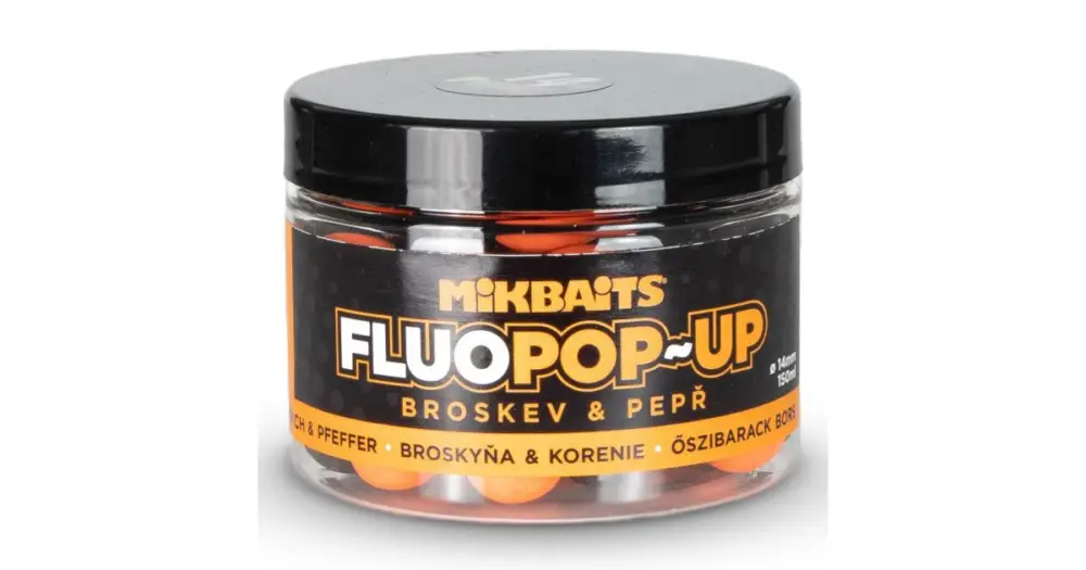 Mikbaits Plovoucí Boilie Fluo Broskev Pepř 150 ml - 14 mm Must-Have