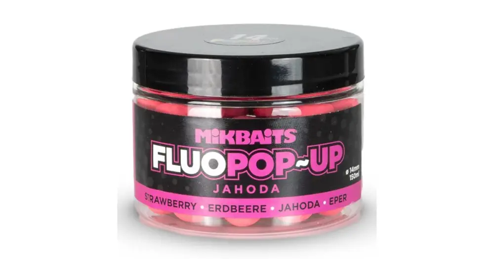 Objednat Nyní Mikbaits Plovoucí Boilie Fluo Jahoda 150 ml