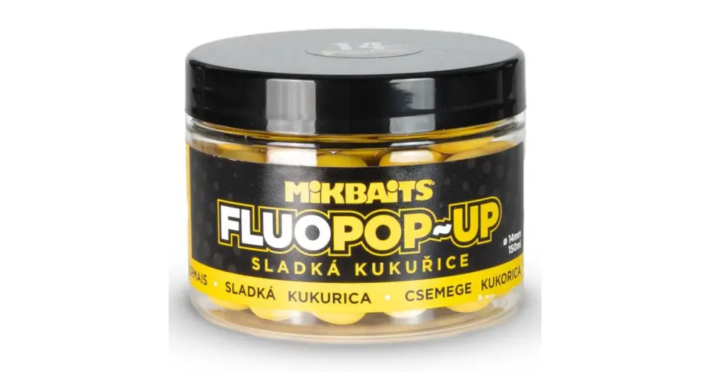 Přímo Od Výrobce Mikbaits Plovoucí Boilie Fluo Sladká kukuřice 150 ml
