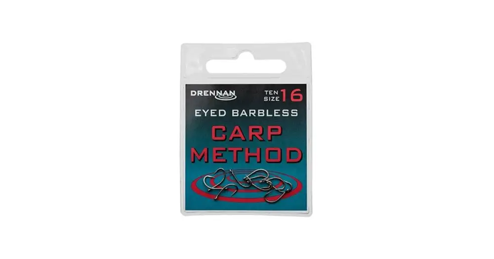Must-Have Drennan Háčky Bez Protihrotu Eyed Carp Method Barbless - Velikost 10