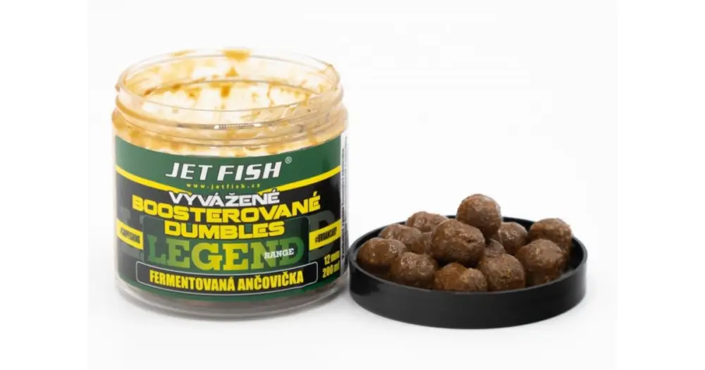 Nová Kolekce Jet Fish Vyvážené Boosterované Dumbles Fermentová Ančovička 200 ml 12 mm