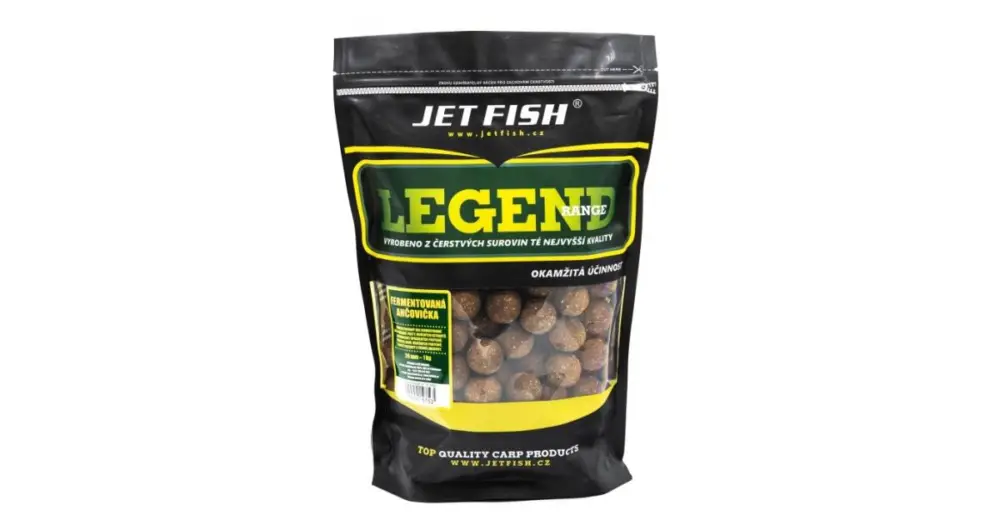 Akční Cena Jet Fish Boilie Legend Range Fermentovaná Ančovička - 1 kg 24 mm