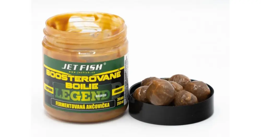 Jet Fish Boosterované Boilie Legend Range Fermentovaná Ančovička 250 ml Omezená Nabídka