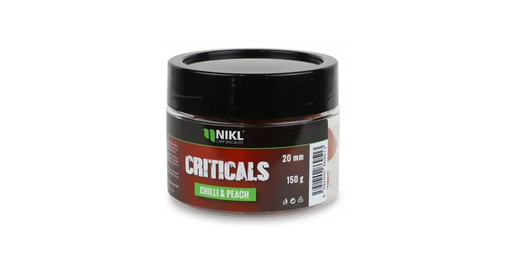 Nikl Criticals Boilie Chilli & Peach 150 g - 20 mm Akční Cena