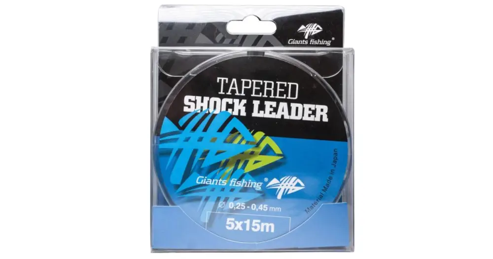 Giants Fishing Ujímaný Šokový Vlasec Tapered Shock Leader 5x15 m - 0,25-0,45 mm Výprodej