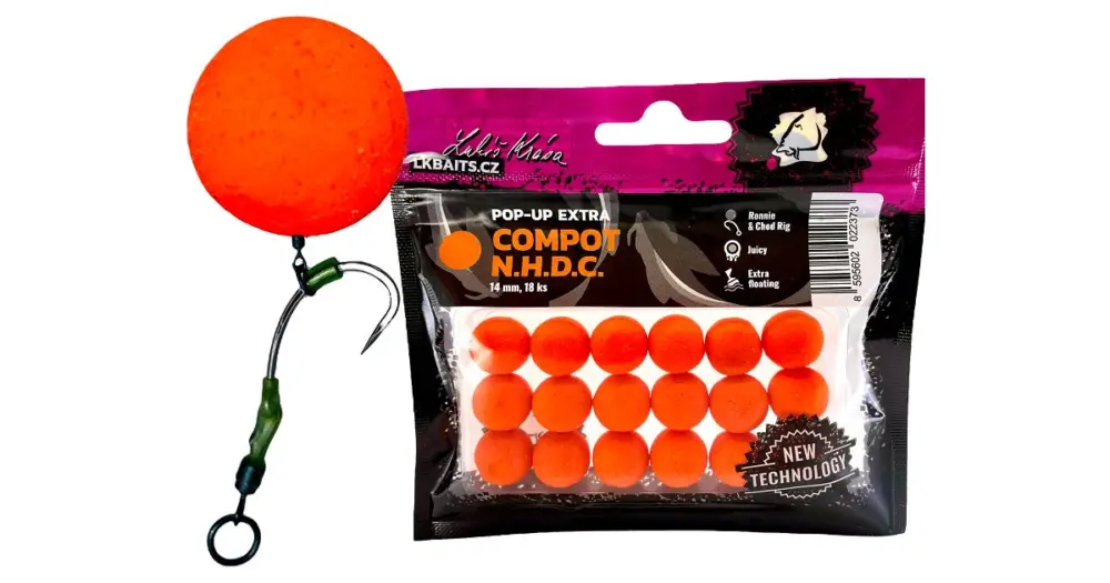 LK Baits Plovoucí Boilie Pop-Up Extra Compot N.H.D.C - 14 mm 18 ks Bezpečná Platba