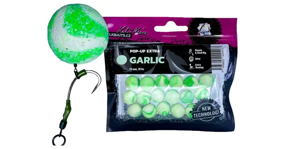 LK Baits Plovoucí Boilie Pop-Up Extra Garlic - 18 mm 14 ks Nejlepší Volba