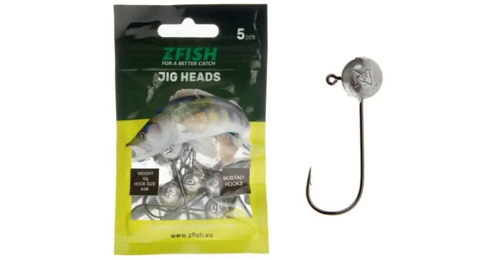 Zfish Jigová Hlava Jig Head Simply 5 ks - 10 g Háček 3/0 Pouze Dnes