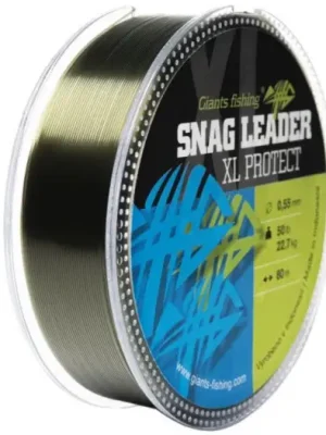 Značkový Giants Fishing Šokový Vlasec Snag Leader XL Protect Army Green 80 m - 0,60 mm 27,3 kg