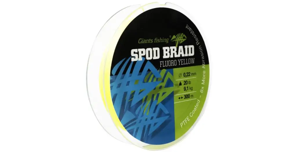 Akční Cena Giants Fishing Splétaná Šňůra Spod Braid Fluoro Yellow 300 m - 0,28 mm 13,6 kg