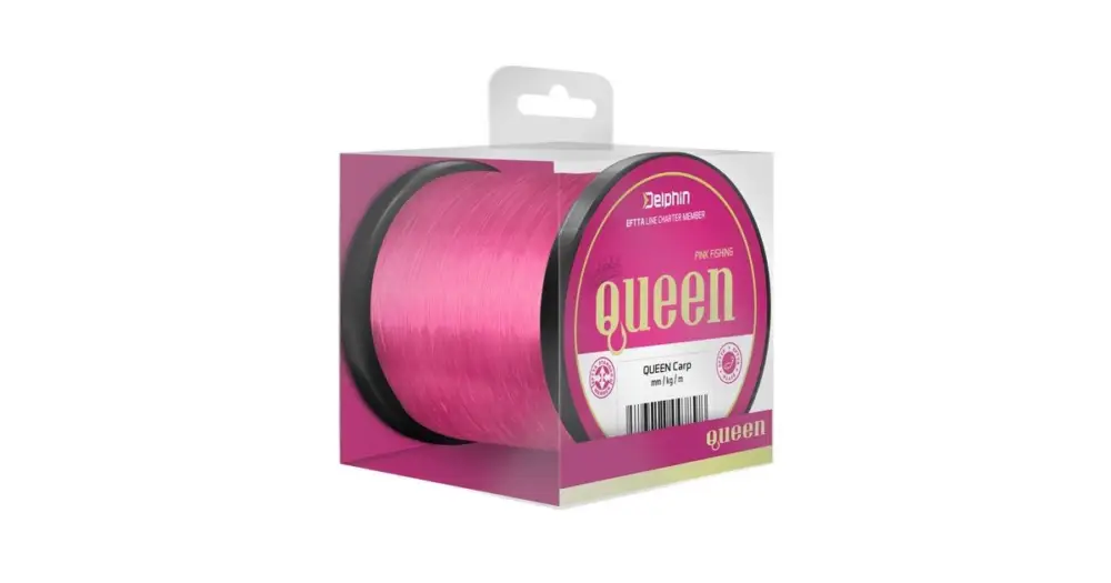 Originální Delphin Vlasec Queen Carp Růžový - Průměr 0,35 mm / Nosnost 9,1 kg / Návin 1100 m