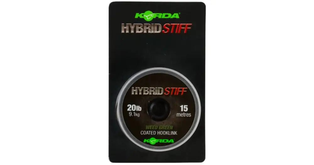 Korda Návazcová Šňůra Hybrid Stiff 20 lb 15 m - Weed Green Speciální Cena