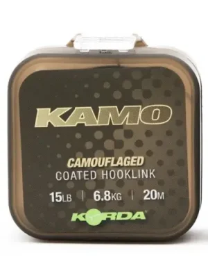 Aktuální Korda Návazcová Šňůrka Kamo coated Hooklink 20 m - 15 lb 6,8 kg