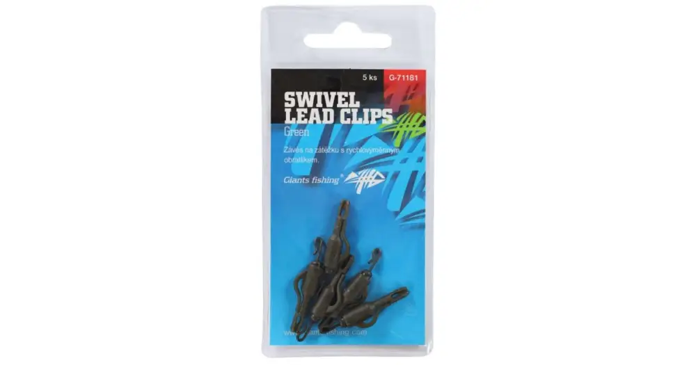 Giants Fishing Závěs Na Boční Olovo Swivel Lead Clips 5 ks Top Prodej