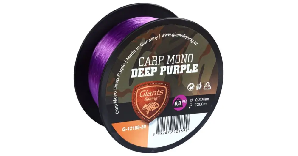 Ihned K Objednání Giants Fishing Vlasec Carp Mono Gaube Purple - 0,35 mm 7,5 kg 1200m