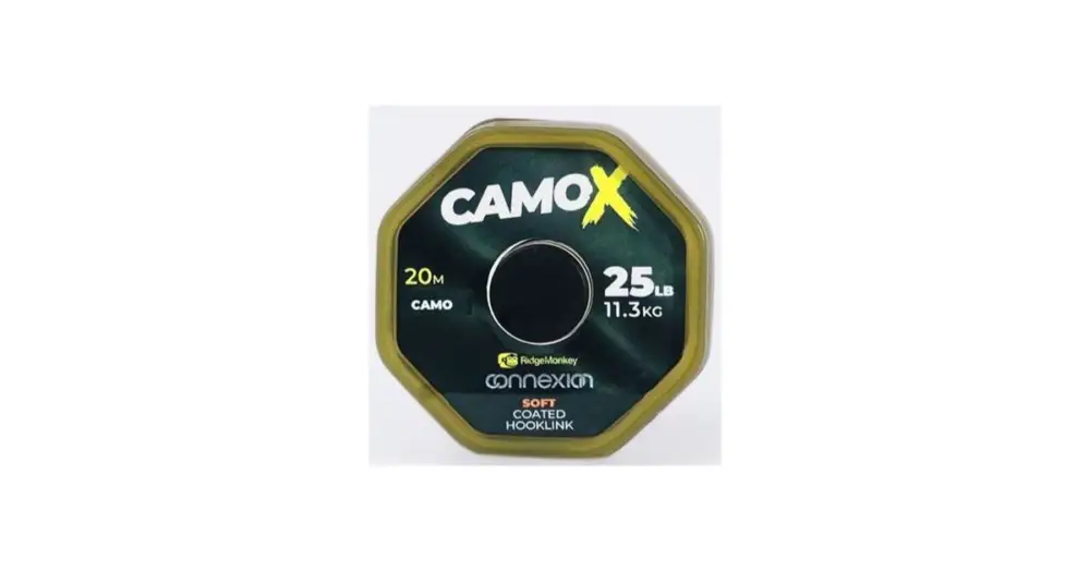 RidgeMonkey Šňůrka Connexion CamoX Soft Coated Hooklink 20 m - 25 lb Akční Cena