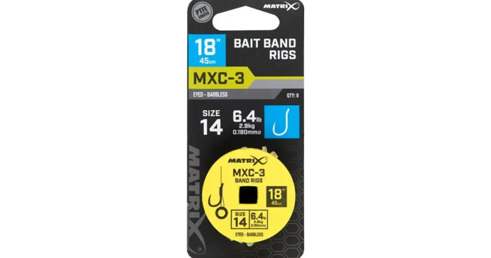 Nejlepší Volba Matrix Návazec MXC-3 Barbless Band Rigs 45 cm - 14 0,18 mm