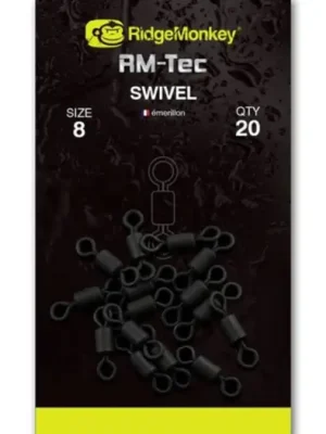 Aktuální RidgeMonkey Obratlík RM-Tec Swivel 20 ks Velikost 8