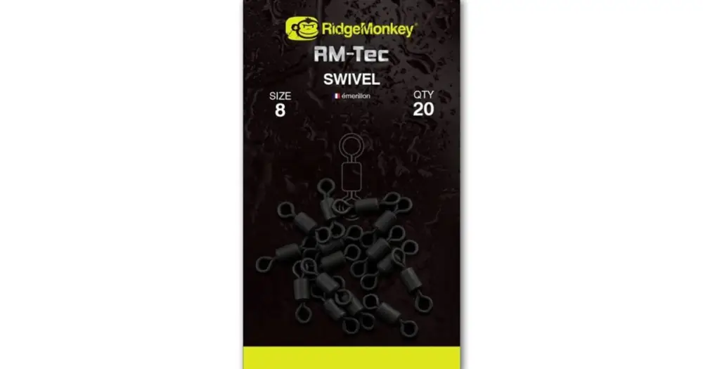 Aktuální RidgeMonkey Obratlík RM-Tec Swivel 20 ks Velikost 8