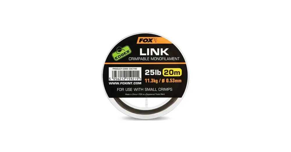 Fox Návazcový Vlasec Edges Link Trans Khaki Mono 20 m - 0,53 mm 25 lb Levný