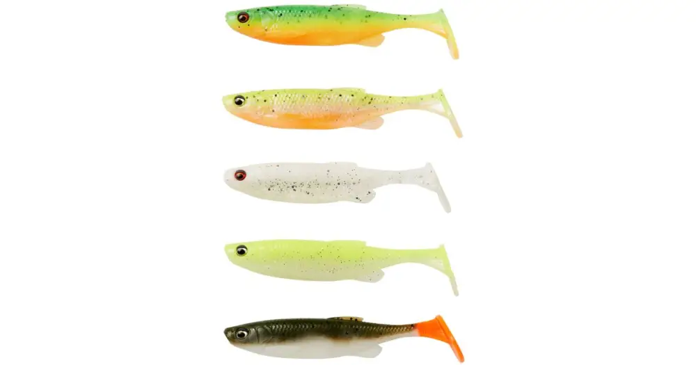 Originální Savage Gear Gumová Nástraha Fat Minnow T Tail Darkwater Mix 5 ks - 13 cm 20 g