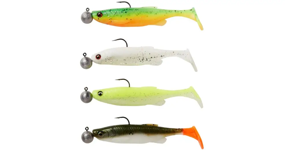 Savage Gear Gumová Nástraha Fat Minnow T Tail RTF Darkwater Mix 4 ks - 7,5 cm 5 g Akční Nabídka