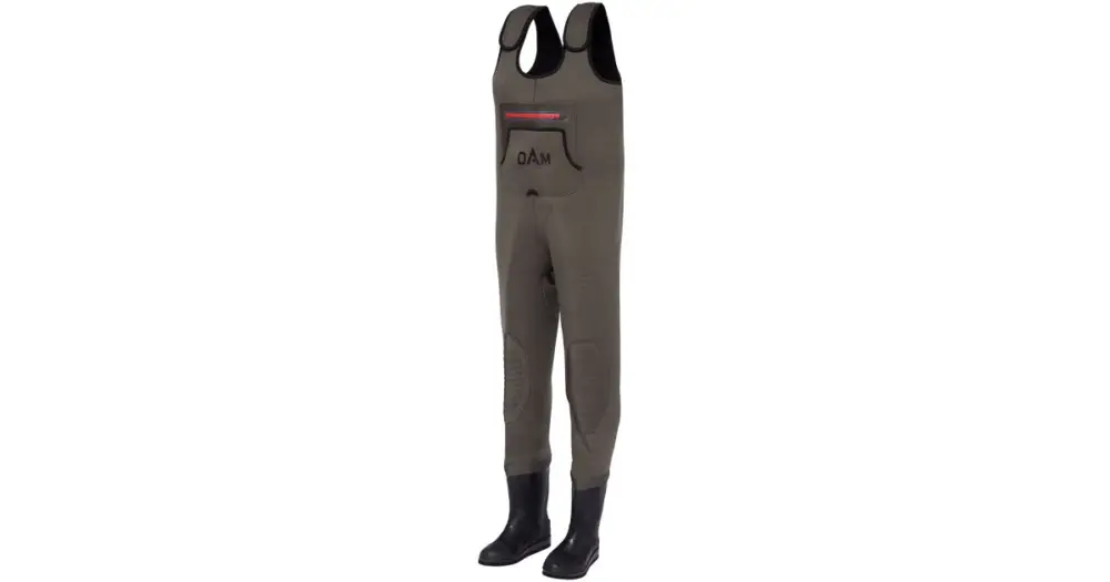 Ověřený Dam Brodící Kalhoty Break Point Neoprene Wader Bootfoot Cleated Grey - M 40-41