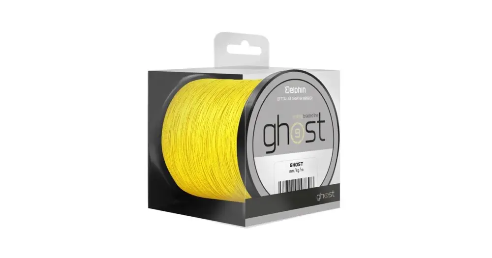 Delphin Splétaná Šňůra Ghost 8+1 Žlutá - 0,16 mm - 8,2 kg - 600 m Rychlé Dodání