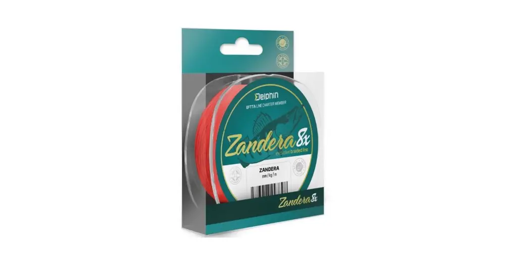 Speciální Cena Delphin Přívlačová Šňůra Zandera 8 Fluo Červená - Průměr 0,20 mm Nosnost 15,5 kg Návin 150 m