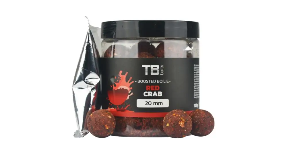 Sezónní Sleva TB Baits Boosterované Boilie Red Crab 120 g