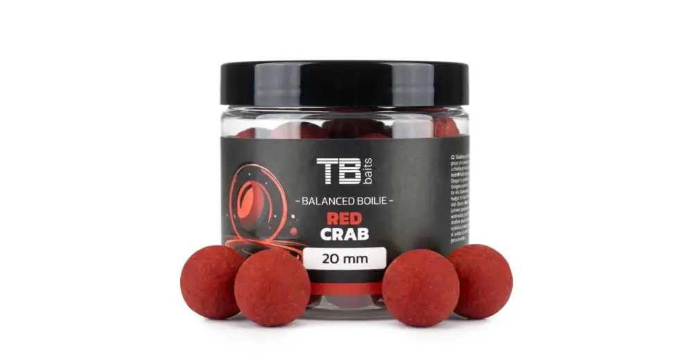 Jen Po Omezenou Doba TB Baits Vyvážené Boilie Balanced + Atraktor Red Crab 100 g - 24 mm