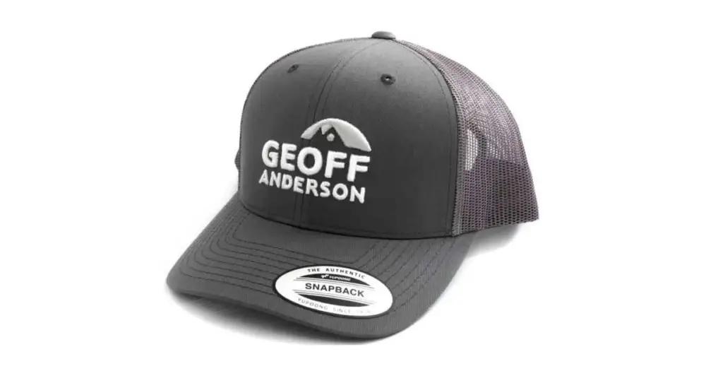 Geoff Anderson Kšiltovka SnapBack Síťová S Logem Šedá Top Prodej