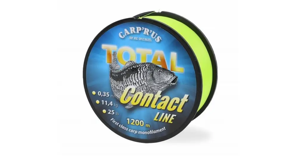 Nakupujte Hned Carp´R´Us Vlasec Total Contact Line Yellow 1200 m - Průměr 0,30 mm / Nosnost 9,1 kg