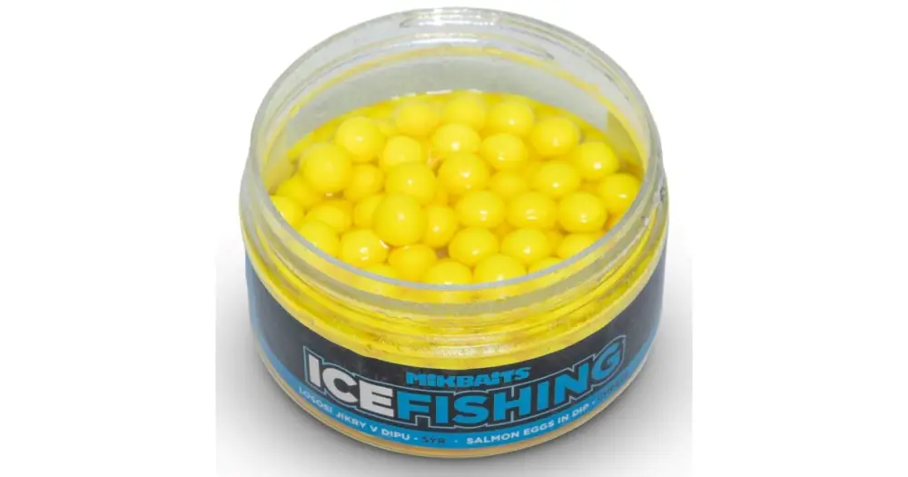 Mikbaits Lososí Jikry v Dipu Ice Fishing Sýr 100 ml Hit Sezóny