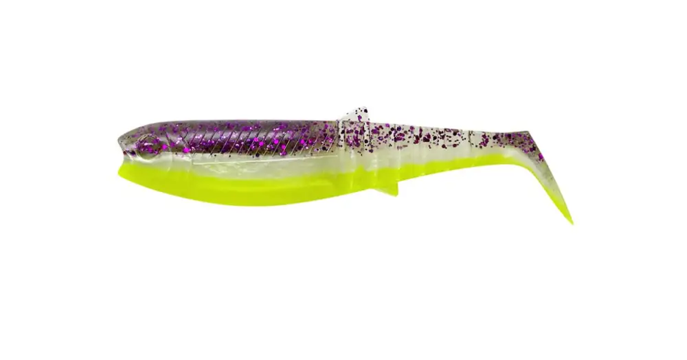 Sleva Savage Gear Gumová Nástraha Cannibal Shad Purple Glitter Bomb