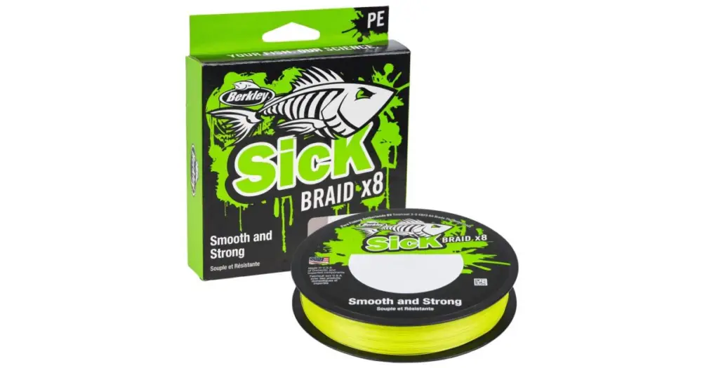 Berkley Splétaná Šňůra SicK Braid Hi-Vis Žlutá 150 m - 0,10 mm 7,5 kg Ihned K Objednání