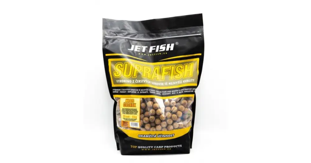Ověřený Jet Fish Boilie Supra Fish 4 kg Economy - Krab Česnek 20 mm